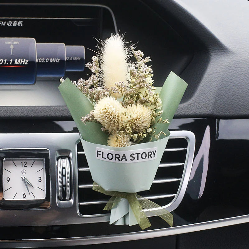 Dried Flowers Bouquet for Car Vent