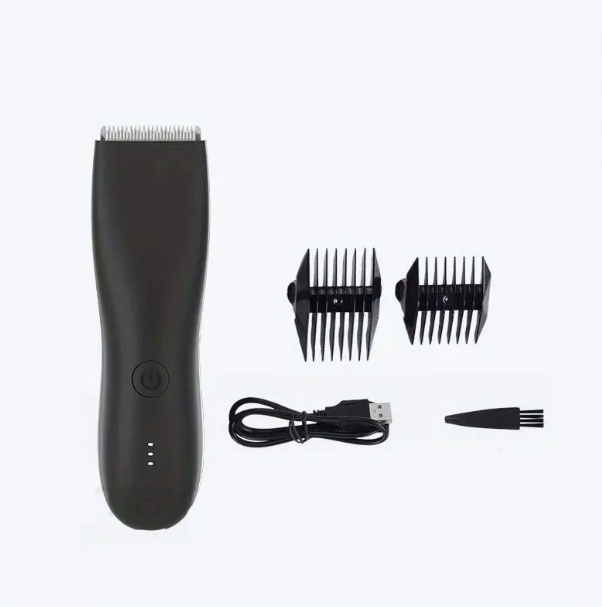 1pc, Body Trimmer For Men, Ball Shaver, Electric Groin & Pubic Hair Trimmer, Waterproof Wet/Dry Groomer, Replaceable Ceramic Male Hygiene Razor Clippers For Full Body Grooming