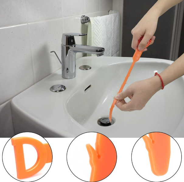 1/3pcs Solid Color Sewer Dredging Tool, Plastic Household Sewer Hair Catcher, Hair Drain Clog Remover Cleaning Tool, Hair Clog Removal Cleaner For Home, Perfect For Bath Tubs, Toilets, Sinks & More