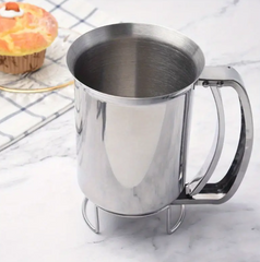 1 Pc Stainless Steel Pancake Batter Dispenser, Batter Separator, Hand-held Cupcake Batter Funnel, Mixing Batter Distributor, Baking Tools, Kitchen Gadgets