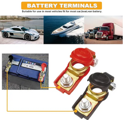 Universal Negative & Positive Battery Cable Terminals - Automotive Terminal Clamps Connectors