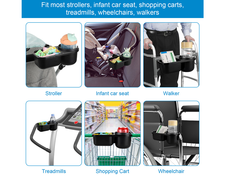 Convenient 2-in-1 Stroller Snack Tray with Cup Holder - Non-Slip Accessory for Uppababy Strollers