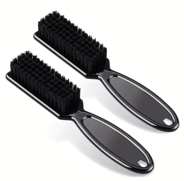 Hair Comb Plastic Handle Hairdressing Soft Hair Cleaning Brush Barber Neck Duster Broken Hair Comb Hair Styling Tools DIY Home Combs, 2 Pcs/Set