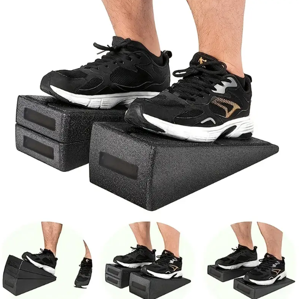 1 Pair 480Lbs/217.72kg Weighted Slant Board For Calf Stretching, 5 Gears Adjustable Angles Foot Stretcher For Physical Therapy, Home Exercise