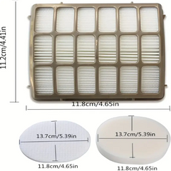 2pcs HEPA + 4pcs Foma Filter Replacement For Shar-k Navigator Professional NV70, NV71, NV80, NVC80C, NV90, NV95, UV420 & Shark Rotator Professional XL Capacity NV90 NV95, Replaces Part XFF80