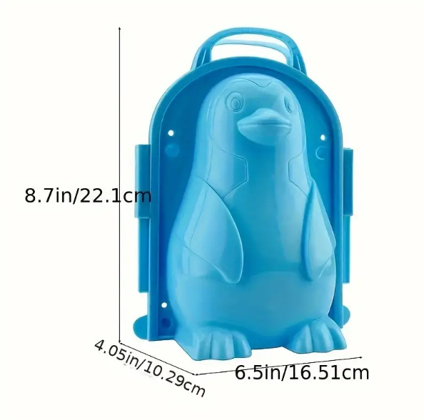 1pc Suitable For Outdoor Sand And Snow Play Toys/ Penguin Shaped Snowball Clip/ Plastic Clip Snow Mold Tool