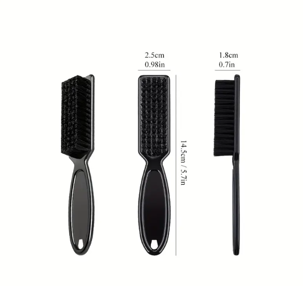 Hair Comb Plastic Handle Hairdressing Soft Hair Cleaning Brush Barber Neck Duster Broken Hair Comb Hair Styling Tools DIY Home Combs, 2 Pcs/Set