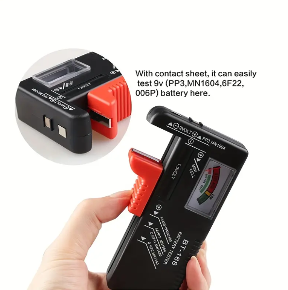 Battery Tester, Accurate And Portable Model Battery Checker For AA AAA C D 9V 1.5V Button Cell Batteries