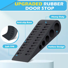 1 Pack Door Stopper -Rubber Door Wedge for Bottom of Door -Home Office Dorm Classroom Garage Stackable on Multi Floor Carpet Concrete