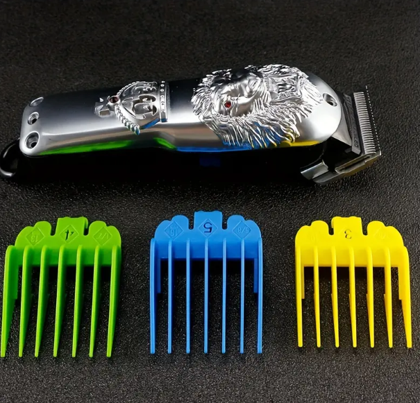 10pcs Professional Hair Clipper Guards Cutting Guides Fits For Most Wahl Clippers With Organizer, Color Coded Clipper Combs Replacement