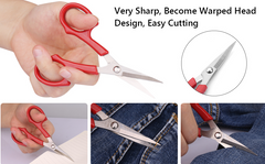 1 Set, Red Sewing Seam Ripper Tool, High Quality Stitch Remover And Thread Cutter With 2Big+2Small Seam Rippers, 1 Pack Thread Snips, 1 Pack 5incc Scissor