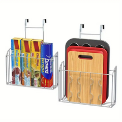 1/2 Packs Kitchen Storage Rack, Cabinet Door Organizer Holder, Cutting Board Organizer For Kitchen, Home Kitchen Supplies