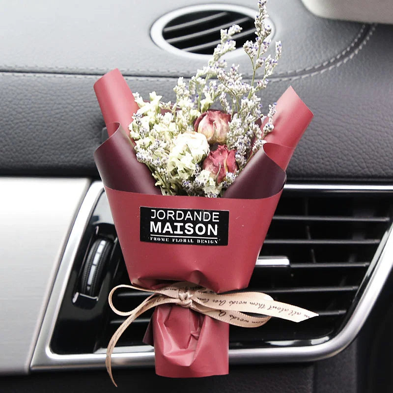 Dried Flowers Bouquet for Car Vent